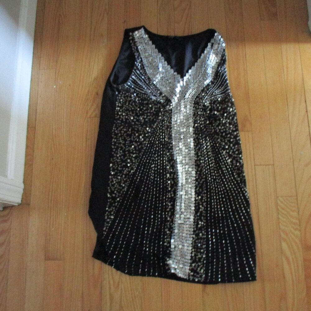 Black label Black sequent dress sz M stretchy  worn once